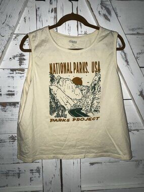 Parks Project National Parks USA Nature Graphic Tank Top Butter Yellow XL